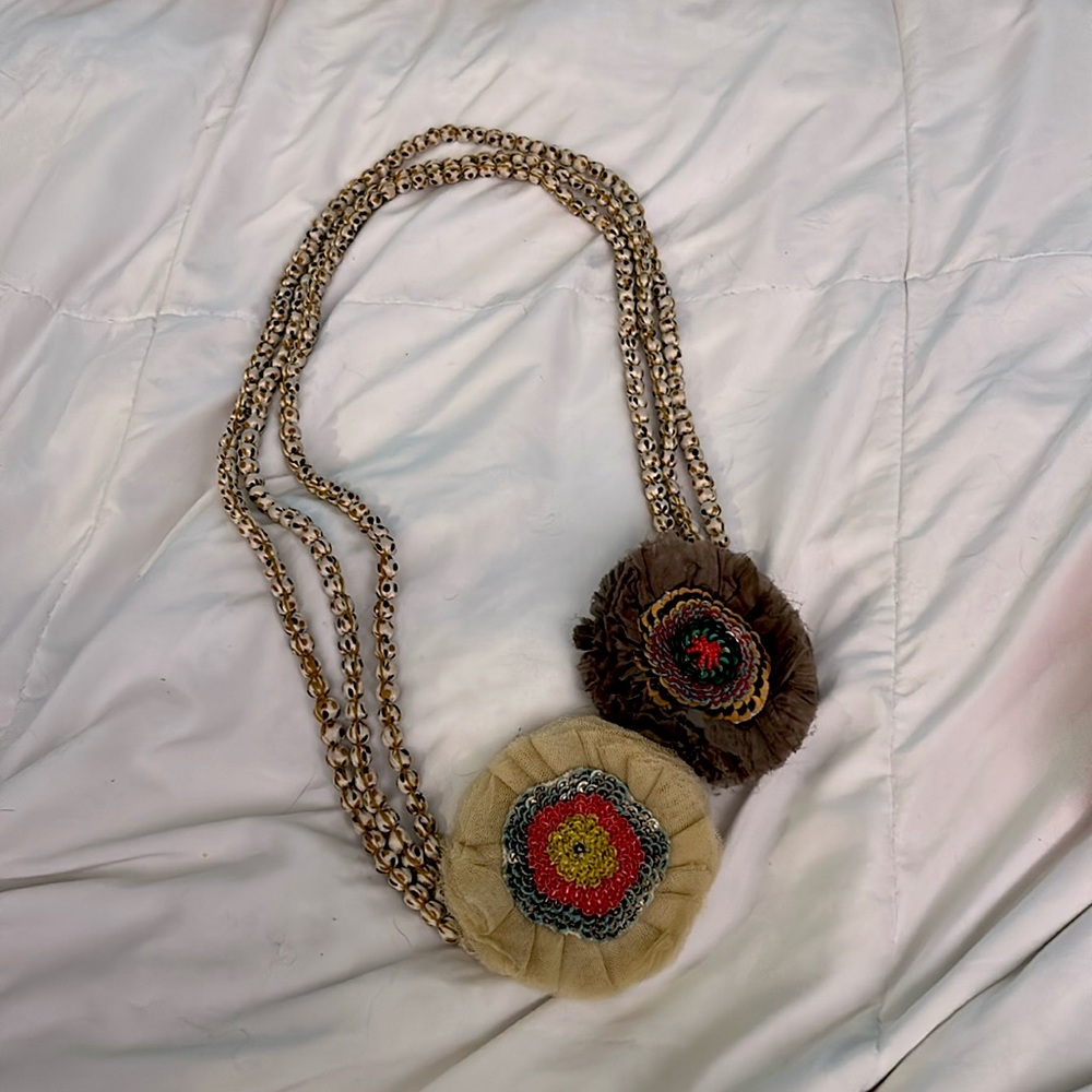Anthropologie giant flower statement necklace
